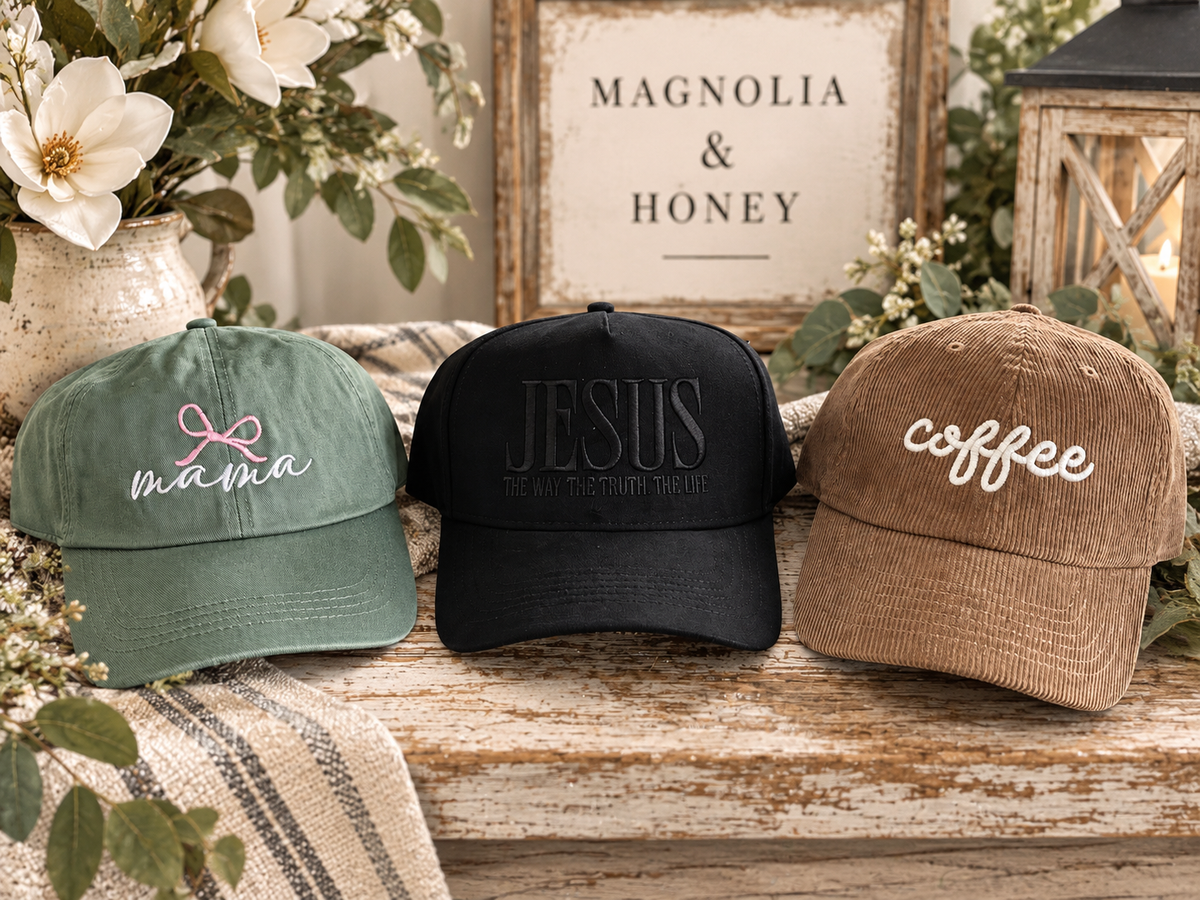 Coffee Embroidered Corduroy Cap