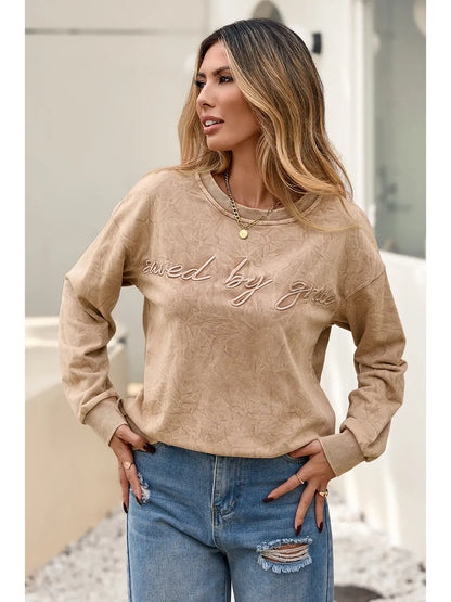 Saved by Grace Mineral Wash Sweatshirt
