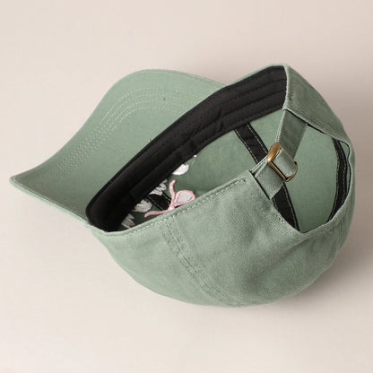 Sage Mama Bow Embroidered Baseball Cap