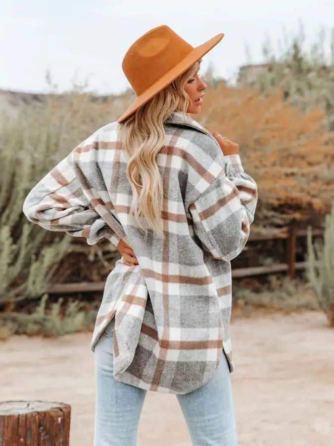 Woman's Plaid Button Down Flannel Shacked