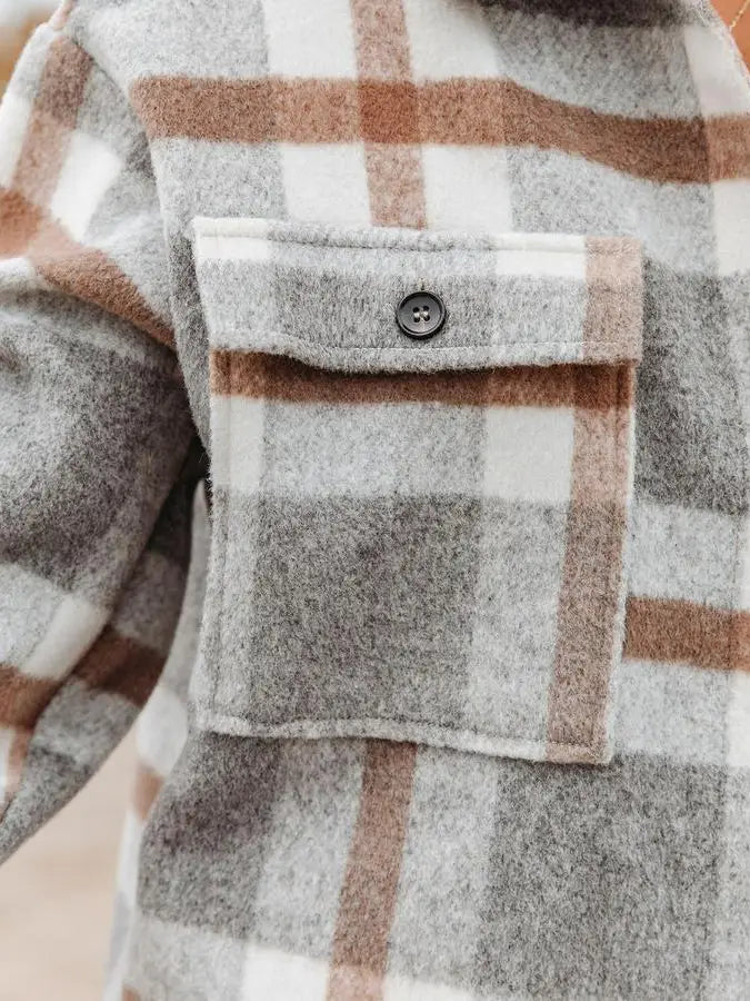 Woman's Plaid Button Down Flannel Shacked