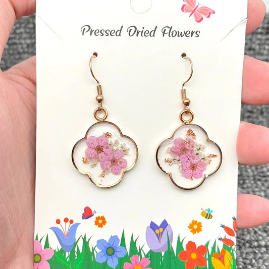 Everlasting Bloom Pressed Flower Earrings