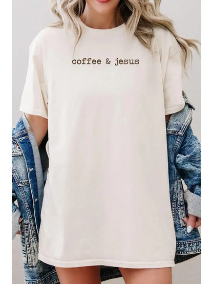 Coffee & Jesus Graphic Heavy Cotton Tee